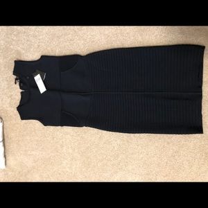 BCBG Black sleeveless bodycon bandage dress NWT